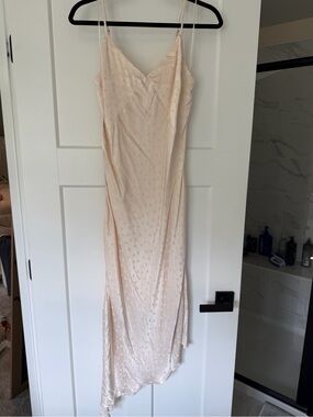 lovestitch Blush Pink Satin Slip Maxi Dress
